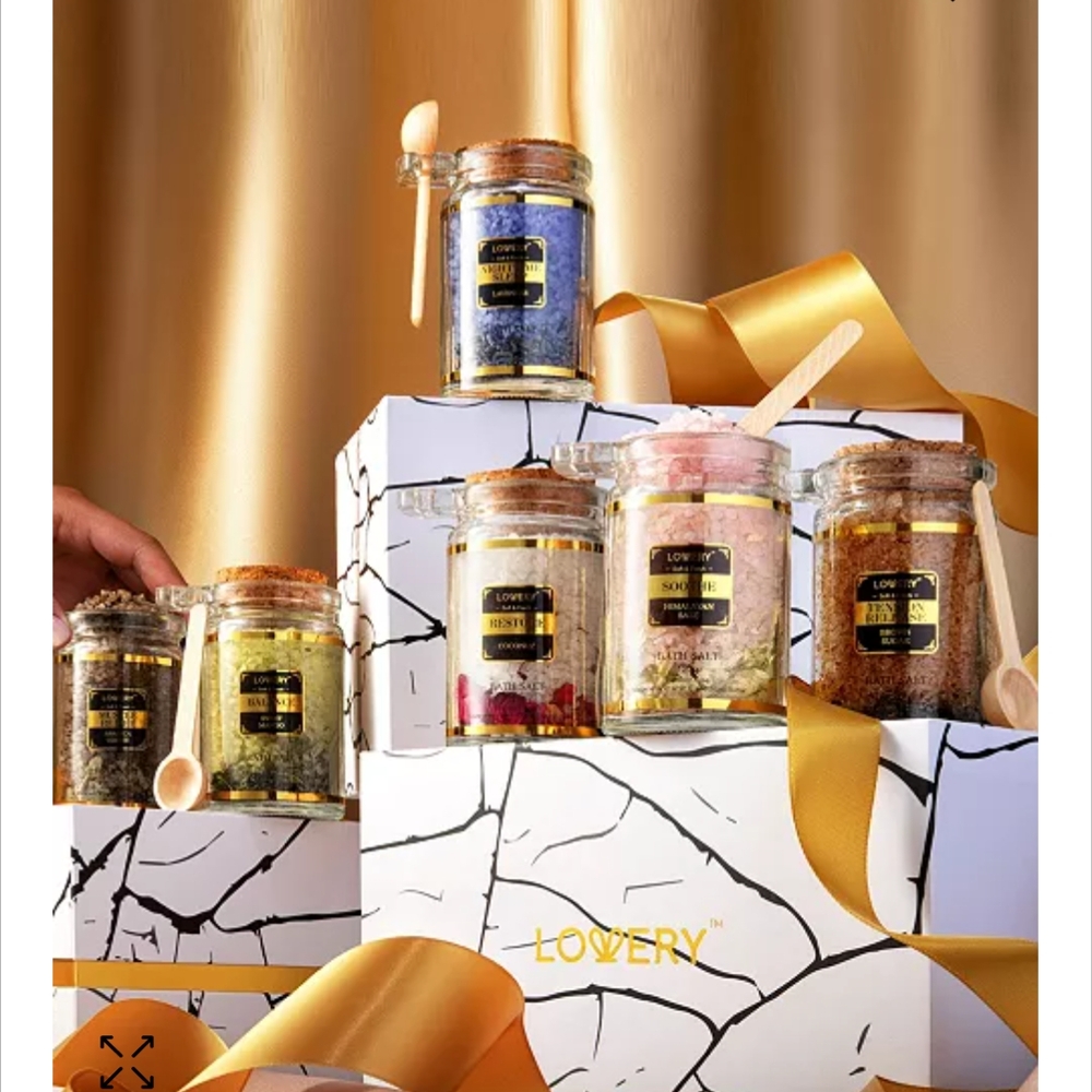 Lovery Marble Bath Salt Set New